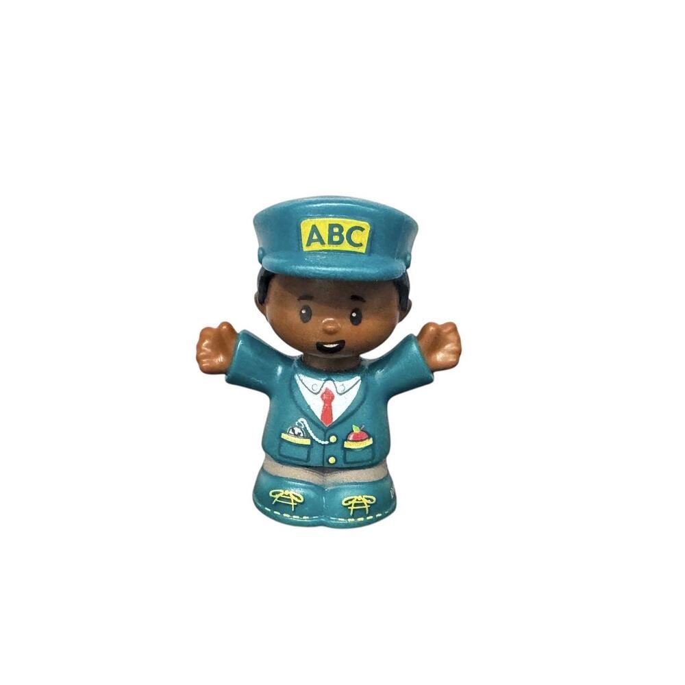 Fisher Price Little People Driver Figure From BIG ABC ANIMAL TRAIN Teal Uniform